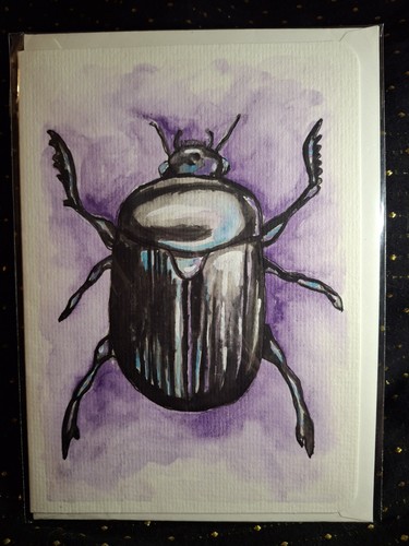 Original hand painted greeting - original,